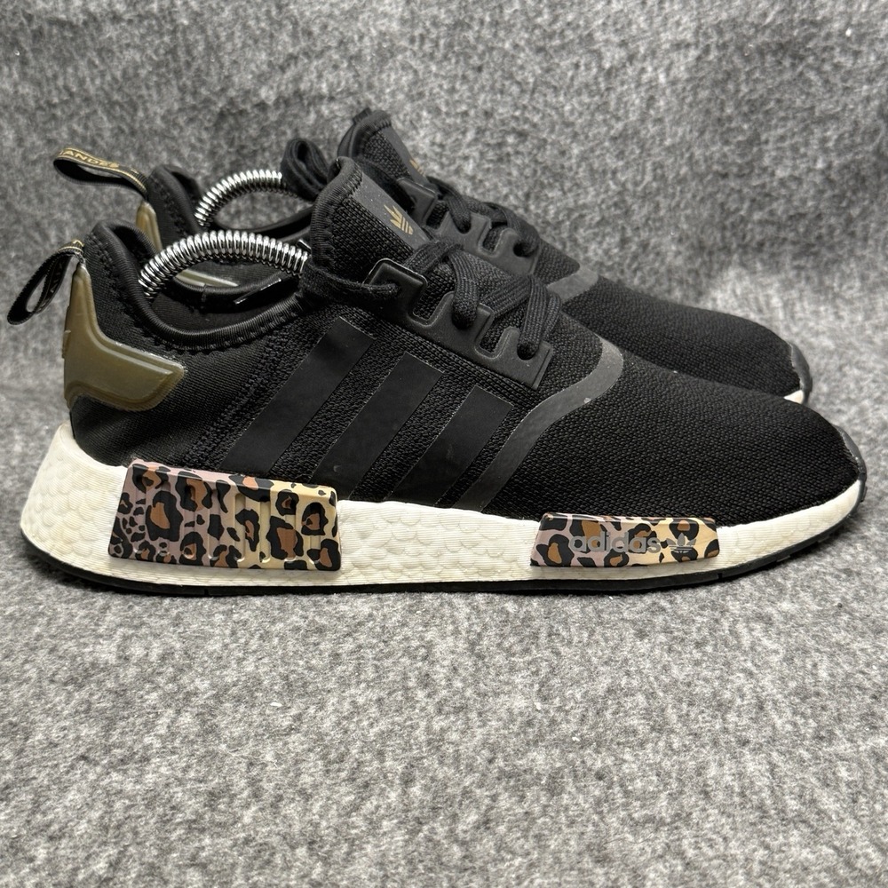 Adidas NMD R1 Black Leopard GX2027 Womens Size 9.5 Cheetah Print Boost Sneakers